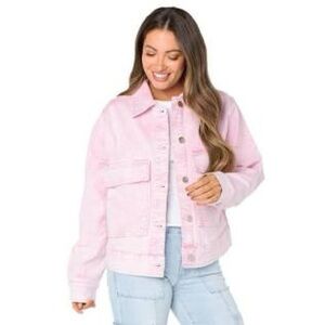 Celebrity Pink oversized pink acid wash denim jean jacket size medium